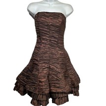 vintage jessica mcclintock brown strapless dress Size 8 - £35.61 GBP