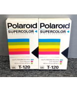 2 PACK - SEALED Polaroid Supercolor T-120 Blank VHS Tape Videocassette 6... - $27.41 CAD