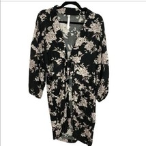 Spiritual Gangster Maya Black Floral Kimono One Size - £19.70 GBP