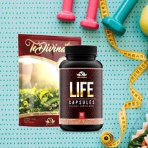 LIFE  Capsules+Detox Tea Organic Healthy Cleansing Formula 1 Weeks Supply - £88.20 GBP