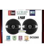 Pair Dual Electronics DCS265 Hi Quality 6.5&#39;&#39; Inch 2 Way 130W Car Speakers - $61.12 CAD