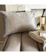 The HomeCentric Silver Velvet Lumbar Pillow Cover - Crystal Frostline - €31,68 EUR+