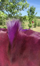 African Springbok Skin Large - Solid Purple Dyed African Antelope Buckskin - £62.37 GBP