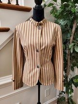 Anne Klein Women Multicolor Polyester Long Sleeve Buttons Front Jacket Blazer 14 - £30.11 GBP