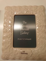 Lenox 5”x7” Ivory Porcelain 25th Anniversary Frame w/Original Box Wedding Bells - £19.98 GBP