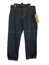 Soffe Intensity Girl Softball Baseball Pants Black/Yellow Style N5300Y M... - $14.84