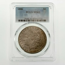1886 $1 Silver Morgan Dollar Graded by PCGS as MS-62! Gorgeous Coin! - £79.11 GBP