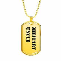 Unique Gifts Store Military Uncle - 18k Gold Finished Luxury Dog Tag Necklace - £39.46 GBP