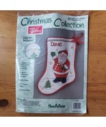 Christmas Stocking Kit Counted Cross Stitch Santa Claus 24k Mini Charmables - £13.14 GBP