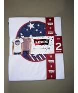 Levi’s Youth 2-Pack Tee Girls Size 7/8 Patriotic Red,White,Blue - $309.95 MXN