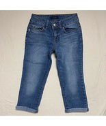 Jessica Simpson Capri Jeans Girl’s 12 Skinny Folded Blue Denim Pants Winter - £21.90 GBP