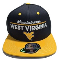 NCAA West Virginia Mountaineers Ball Cap, Youth, Navy Blue Yellow, Flat Bill - £8.39 GBP