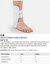 Bell Horn DJO Rigid Stirrup Ankle Brace in White/Blue Size: Trainer - £18.11 GBP