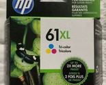 HP 61XL TriColor Ink Cartridge CH564WN Genuine OEM Sealed Foil Pack Free... - $24.98