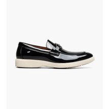 Stacy Adams Slayton Moc Toe Bit Slip On Shoes Black Patent 25710-004 image 2