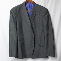 Ted Baker Endurance 50R Gray Jim SPJ 2 Button Wool Linen Suit Jacket Sport Coat - $274.99