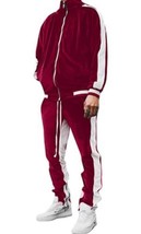 *NEW* Men&#39;s 2 Pieces Full Zip Tracksuits Golden Velvet - £37.36 GBP