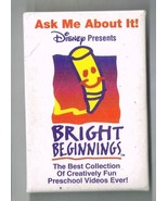 Walt Disney World Bright Beginnings Pin back button Pinback - $25.22