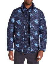 Tallia Men&#39;s Slim-Fit Water Resistant Floral Camo Puffer Jacket Blue Siz... - £31.31 GBP