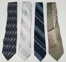 Lot of 4 Stafford, Woolcrofter and Pierre Cardin Silk and Acrylic Ties Free Ship - £15.70 GBP