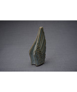 Handmade Cremation Keepsake Urn &quot;Wings&quot; - Small | Oily Green Melange | C... - $235.00+