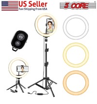5Core LED Ring Light Tripod Stand 8&quot; 10&quot; 12 inch Tik Tok Selfie Makeup Record... - £16.07 GBP+