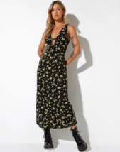 Motel Rocks Fiaso Kleid IN Zitrone Und Limette Schwarz (MR39) - £20.54 GBP