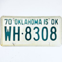 1970 United States Oklahoma Washington County Passenger License Plate WH-8308 - £14.74 GBP