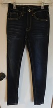 Womens 0 23 KanCan Dark Blue Wash Distressed Skinny Denim Jeans Style KC... - $18.81