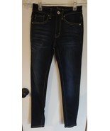 Womens 0 23 KanCan Dark Blue Wash Distressed Skinny Denim Jeans Style KC... - $349.79 MXN