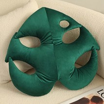 Nordic Style Green Lifelike Liebm Leaf Plush Pillow Smile Face Plantain leaves L - £27.59 GBP