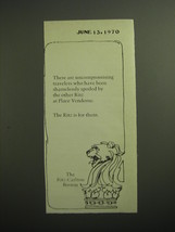 1970 The Ritz-Carlton Boston Hotel Ad - There are uncompromising travelers - £14.53 GBP