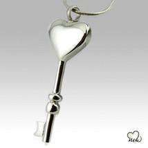 Key To My Heart Stainless Steel Cremation Keepsake Pendant - $34.99