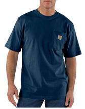 Carhartt K87-NVY Men&#39;s Workwear Pocket Short Sleeve T-Shirt- Navy, Medium - $39.00