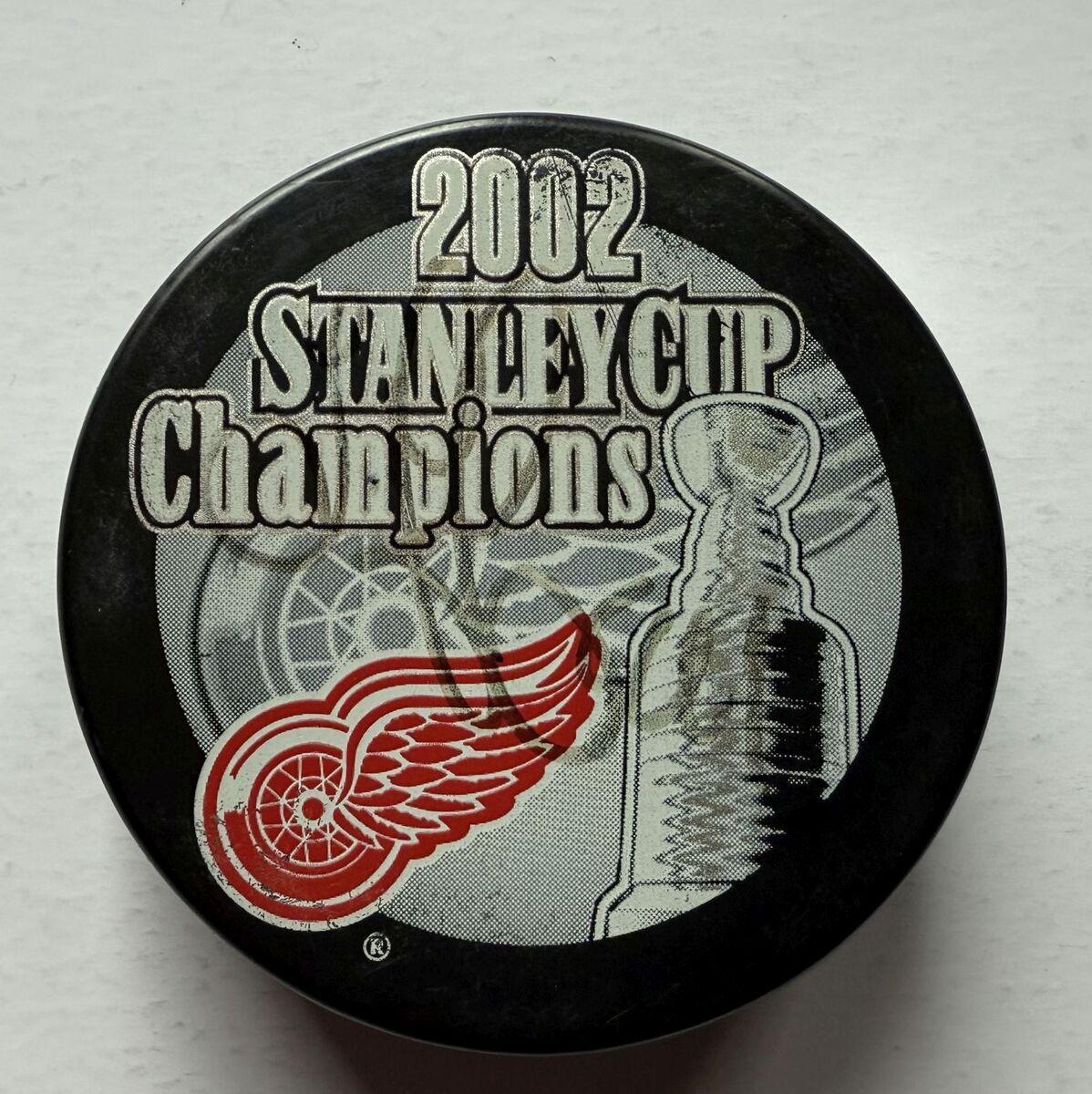 Brendan Shanahan Autographed Detroit Red Wings 2002 Stanley Cup Hockey Puck - $25.00