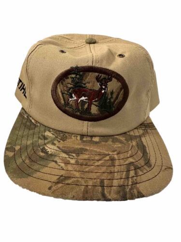 Primary image for Vintage USA MADE Stihl Wildlife Deer Hunting Camo Trucker Hat Snapback Dad Cap