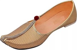 Herren Hochzeit Mojari Königsblau Jutti Jaipur Ethnisch Flat US Größe 7-12 Faden - £25.29 GBP