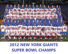 2012 NEW YORK GIANTS NY 8X10 TEAM PHOTO FOOTBALL NFL PICTURE SUPER BOWL ... - $4.94