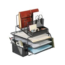 Designa Stackable Mesh Desk Organizer With 3 Sliding Trays | Office Storage - £114.24 GBP