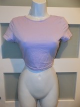 Shein Purple SS Tie Behind Crop Top Size M Women&#39;s NWOT - $20.00