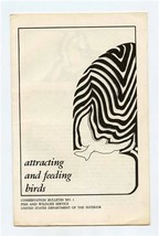 Attracting &amp; Feeding Birds 1973 Conservation Bulletin Fish &amp; Wild Life S... - $15.84