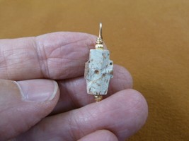 CR504-108 5/8&quot; Fairy Stone gold wire Pendant CHRISTIAN CROSS Staurolite ... - £14.70 GBP