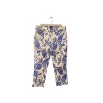 NYDJ for Chicos White Pants Size 12 Floral Blue Pink Design - $29.70