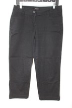 J Jill 8 Black Cotton Stretch Straight Leg Chino Crop Pants - £20.22 GBP