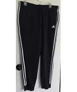 Womens XL adidas Black White Stripes Drawstring Waist Athletic Lounge Sw... - $349.79 MXN