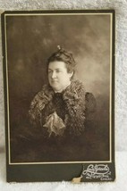 Antique Cabinet Card Photo Older Woman Chicago Louis Jacobs Photographer - £7.21 GBP