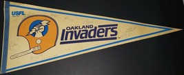 Oakland Invaders Usfl 1985 Team Signed Pennant Anthony Carter Bobby Hebert + - £94.50 GBP