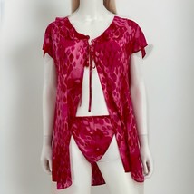 Victorias Secret Vtg NWT 2 Piece Babydoll Pajamas Panties Sheer Chiffon Ruffle L - £42.72 GBP