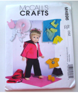 McCalls Crafts Pattern M4896 Size 18&quot; Doll Clothes Tutu Swim Work Out Yo... - £7.46 GBP