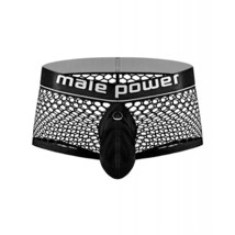 MALE POWER COCKPIT FISHNET MINI SHORT BLACK BOXER BRIEF - £19.57 GBP